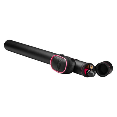 Casemaster Q-Vault Supreme Hard Billiard Cue Case Black with Pink Trim
