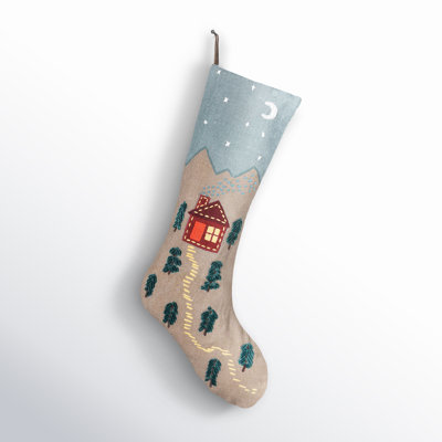 Cabin Cozy Linen Stocking