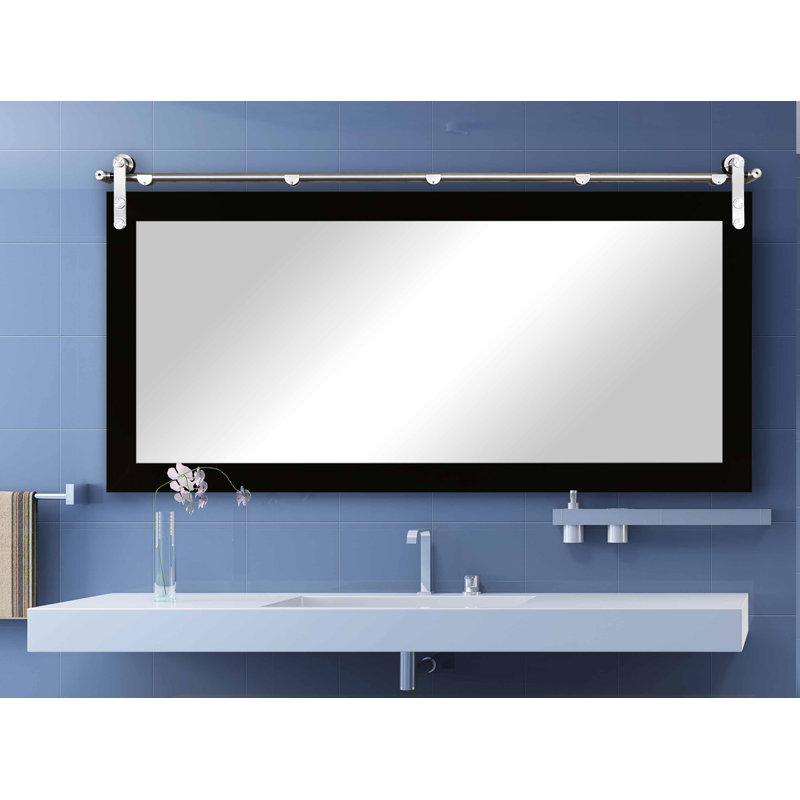 Karlyn Engineered Wood Flat Mirror, 30.5 x 51.5, Black