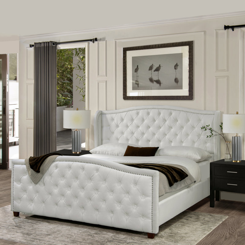 Coleman Upholstered Wingback Bed