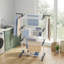 Séchoir à linge pliable à 4 niveaux de 173 cm de hauteur, acier inoxydable, séchoir à linge, séchoir à linge, usage intérieur / extérieur, blanc