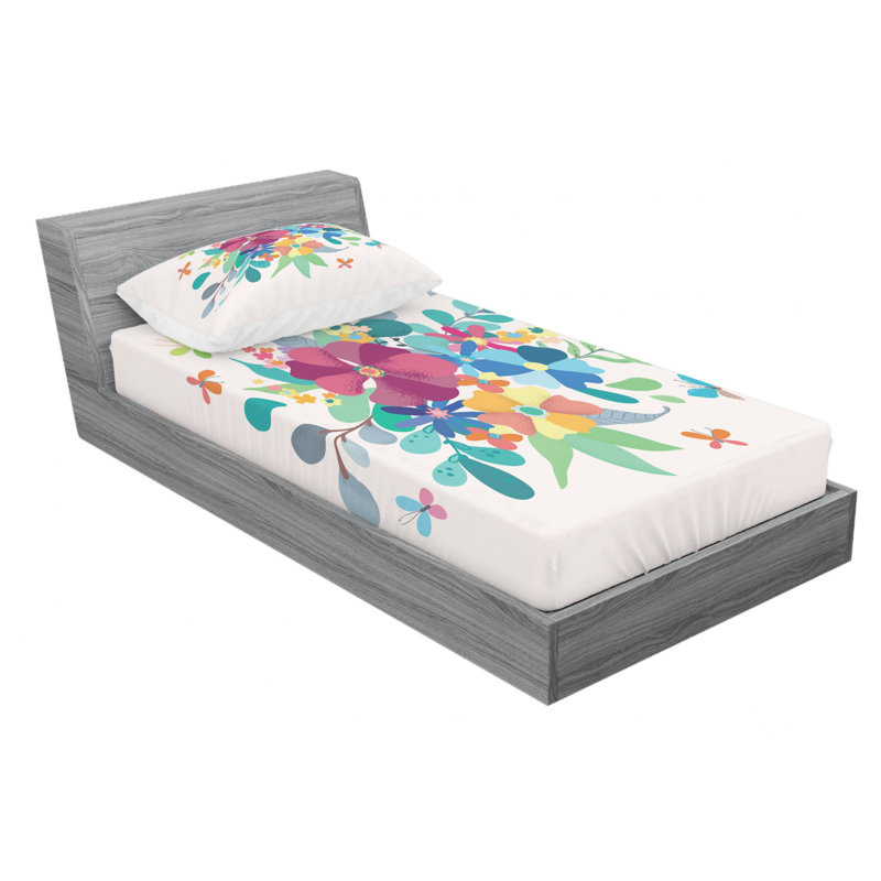 Microfiber Sheet Set, Twin Sheet Set with Fitted Sheet