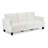84'' Corduroy Upholstered 3 Seater Sofa, White-697895775