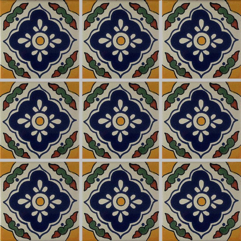 2" x 2" 36pcs TalaMex Guadalajara Talavera Mexican Tile
