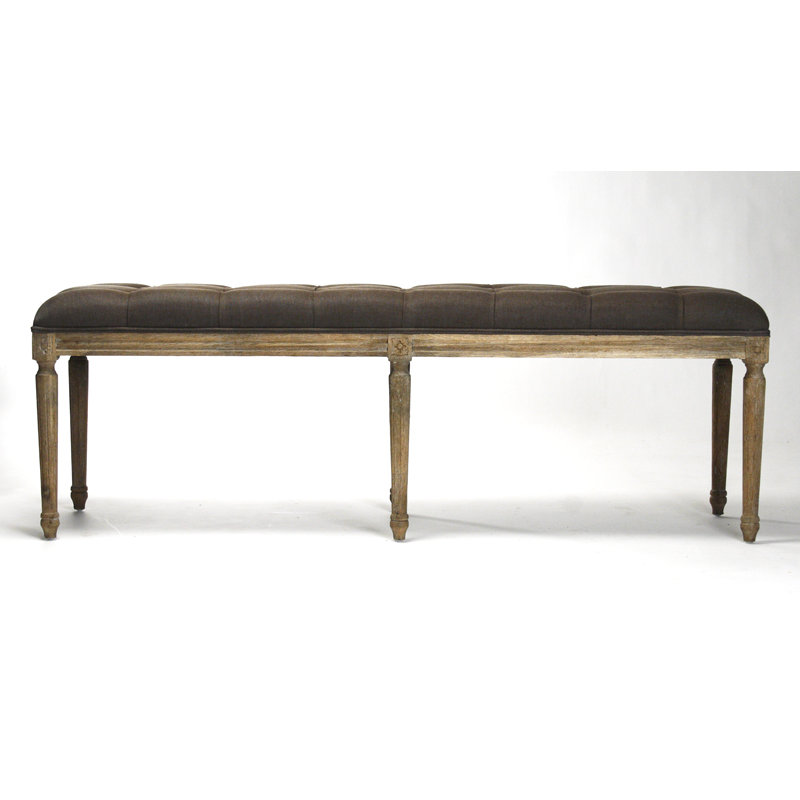 Louis Bench, Aubergine Linen