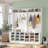Tangela Hall Tree 63'' Wide with Bench and Shoe Storage
