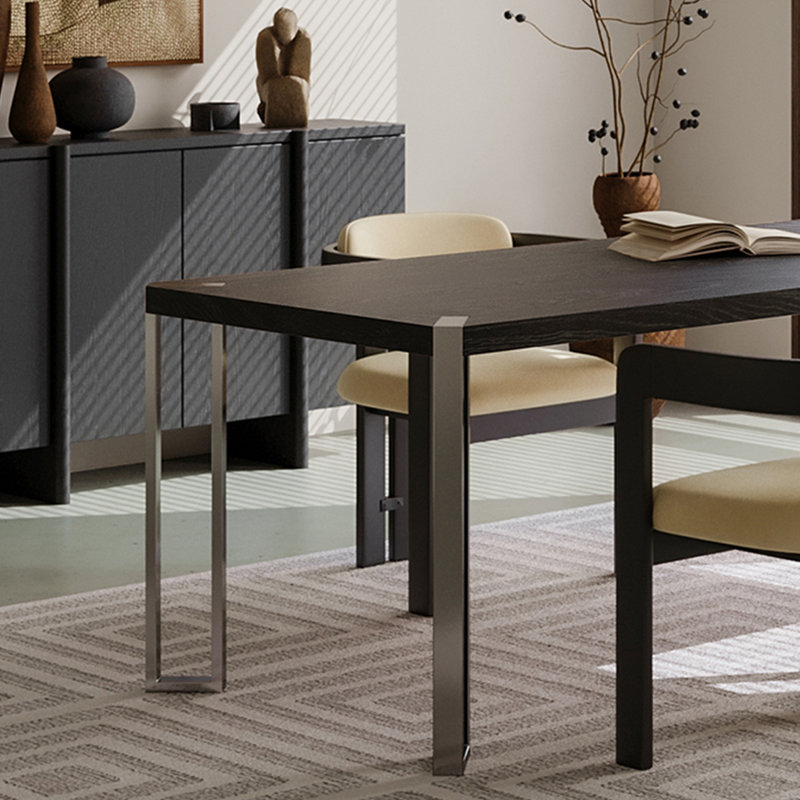 Solid Ash Wood Table with Stable Design., 29.53" H x 86.61" L x 35.43" D