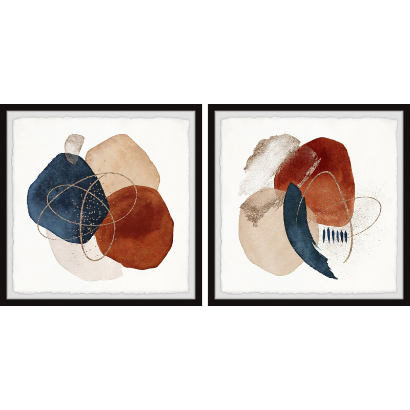 Stones Of Nobody by Marmont Hill - 2 Piece Single Picture Frame Painting Set, 45" H x 45" W x 3.81" D