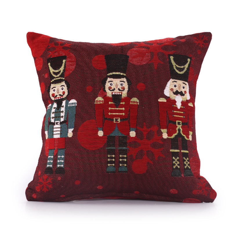 Alieya Cotton Patchwork Square Euro Cushion, Red