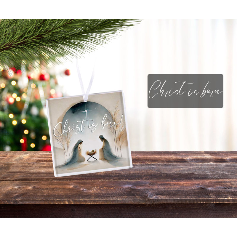 Ornement en verre Christ Is Born