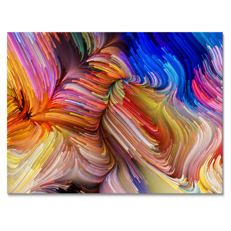 Élégance de liquide Art, art graphique sur toile, H 8 po x l 12 po x P 1,5 po, Toile tendue