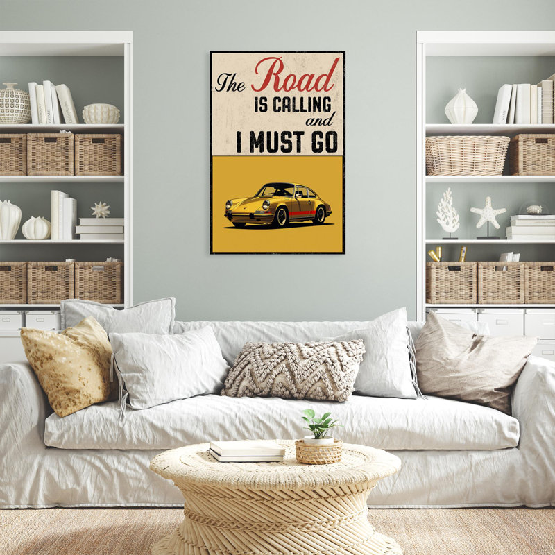 " Car The Road Is Calling ", 36" H x 24" W x 1.25" D