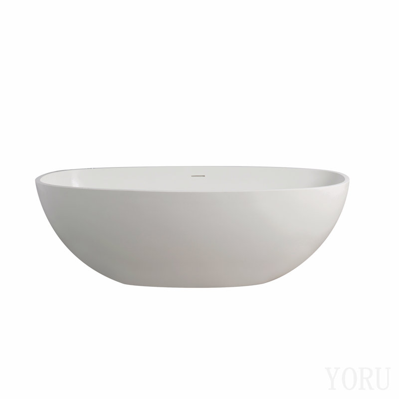 Baignoire de trempage autoportante 65,2 pouces pour salle de bain