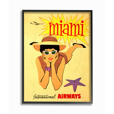 «Miami Beach», affiche publicitaire rétro