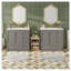 Meuble-lavabo autoportant de 72 po de style Shaker en gris, fabrication en panneau de fibres à densité moyenne avec certification EPA-130144850-130144853
