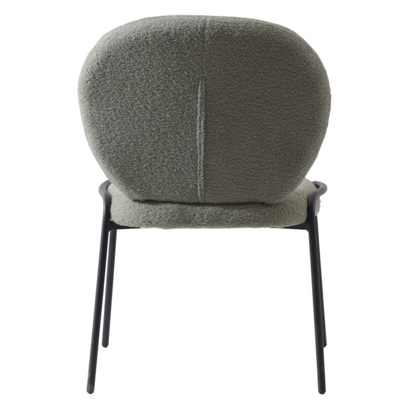 Chaise d'appoint Amelia Khalique Celestial Boucle, Gris