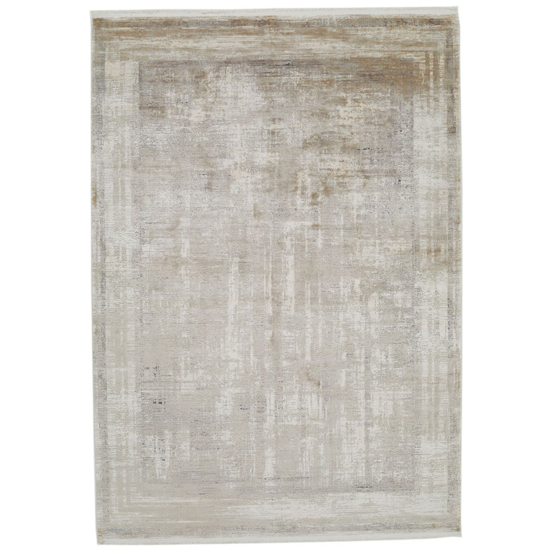 Tapis turc gris et ivoire 5x8
