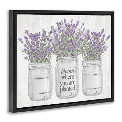 Where You're Planted Rustic Floating Frame, design by Lettered and Lined