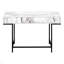 Bureau d'ordinateur, bureau personnel, ordinateur portable, tiroirs de rangement, L 48 po, travail, stratifié aspect marbre, métal, contemporain, moderne-1541790234
