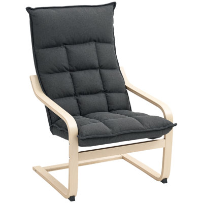 Chaise d'appoint moderne, fauteuil rembourré avec pieds courbés 