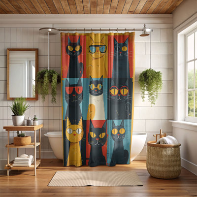 Whiskers on Canvas - 1 Piece Standard Shower Curtain