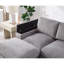 Canapé modulaire à assise profonde avec repose-pieds et canapé en velours côtelé-1336355511