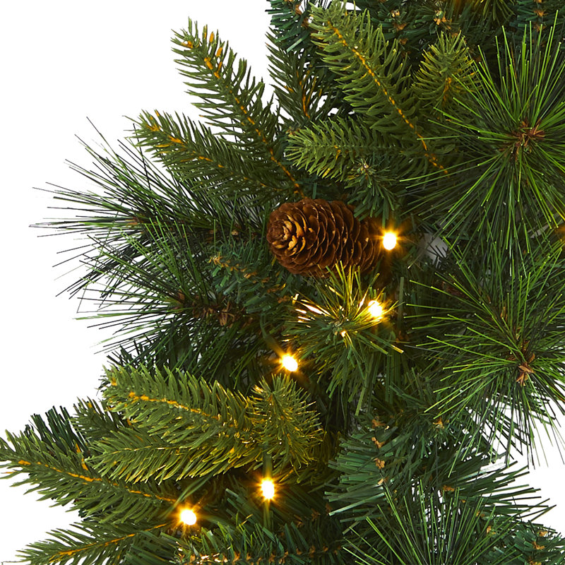 Faux Lighted Pine 24'' Wreath