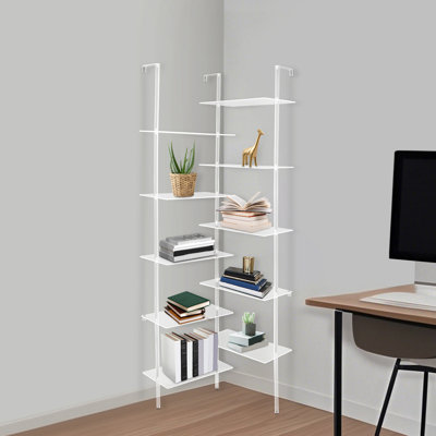 5 Tier 73.62'' H X 22'' W Acrylic Corner Bookshelf