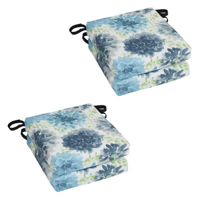 Coussins de chaise carrés d'extérieur (ensemble de 4)