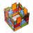 4.75"W Tiffany-Style Geometric Stained Glass Candle Holder