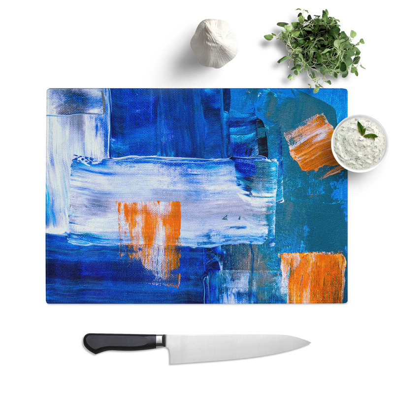 Tempered Glass Art Painting Vol.367 Chopping Board, 28.5 cm W x 20 cm L
