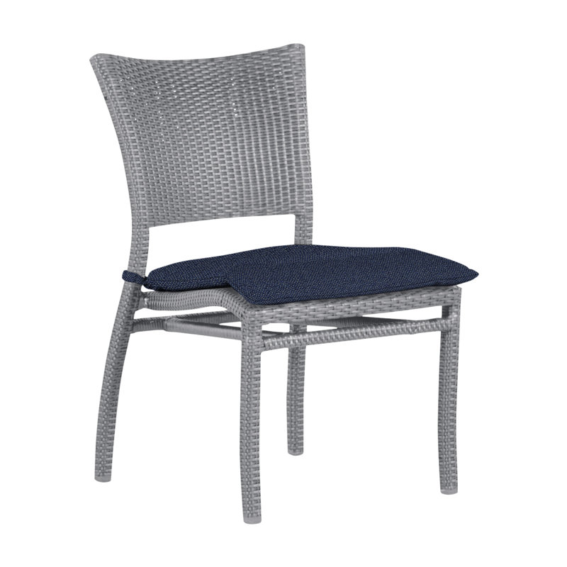 Chaise d'appoint d'extérieur Skye N-Dura, Huître, Pas de soudure, Indigo Intermix
