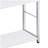 White And Chrome 4-Tier Rectangular Bookshelf-2040801228