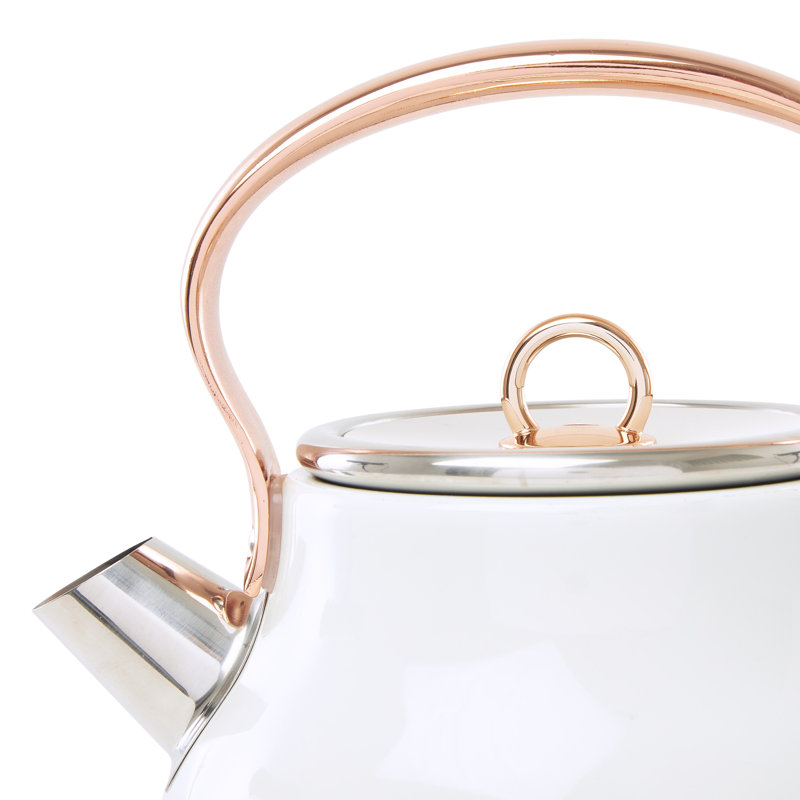 Bouilloire en acier inoxydable 1,7 L HADEN Heritage, Ivoire / cuivre
