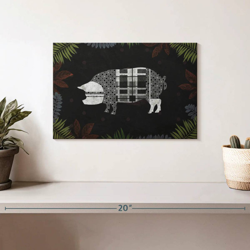 Brampt Modern Farm Pig, 8" H x 12" W