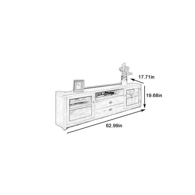 Rustic French Country Solid Wood TV Stand