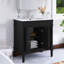 24" Freestanding Single Bathroom Vanity With White Ceramic Integrated Top-323362538