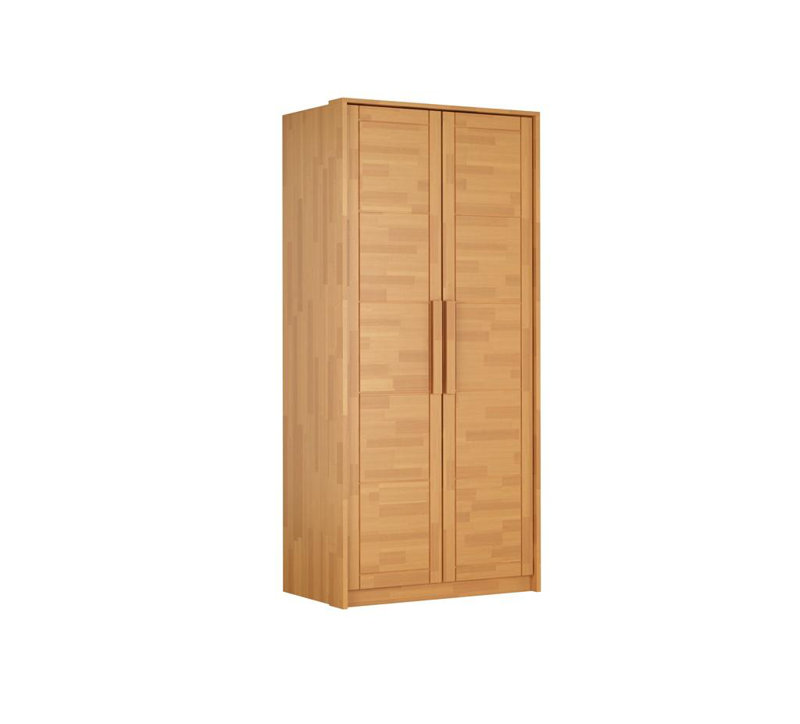 Finland 2 Door Solid Wood Wardrobe, Natural