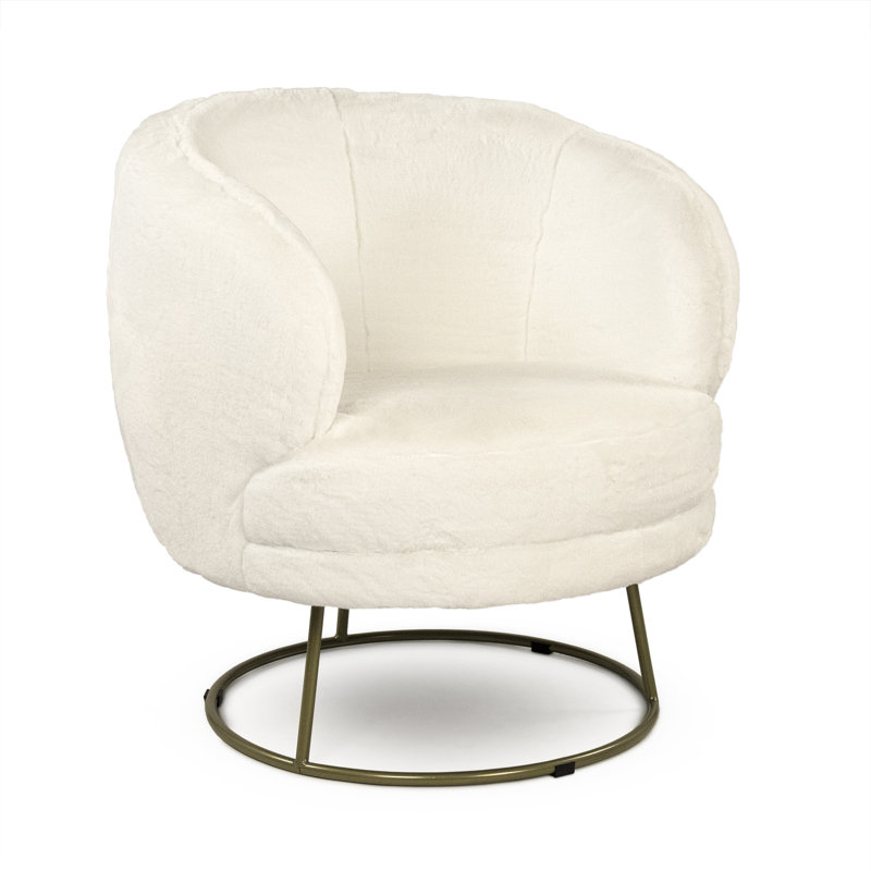 Barrel Chair, White