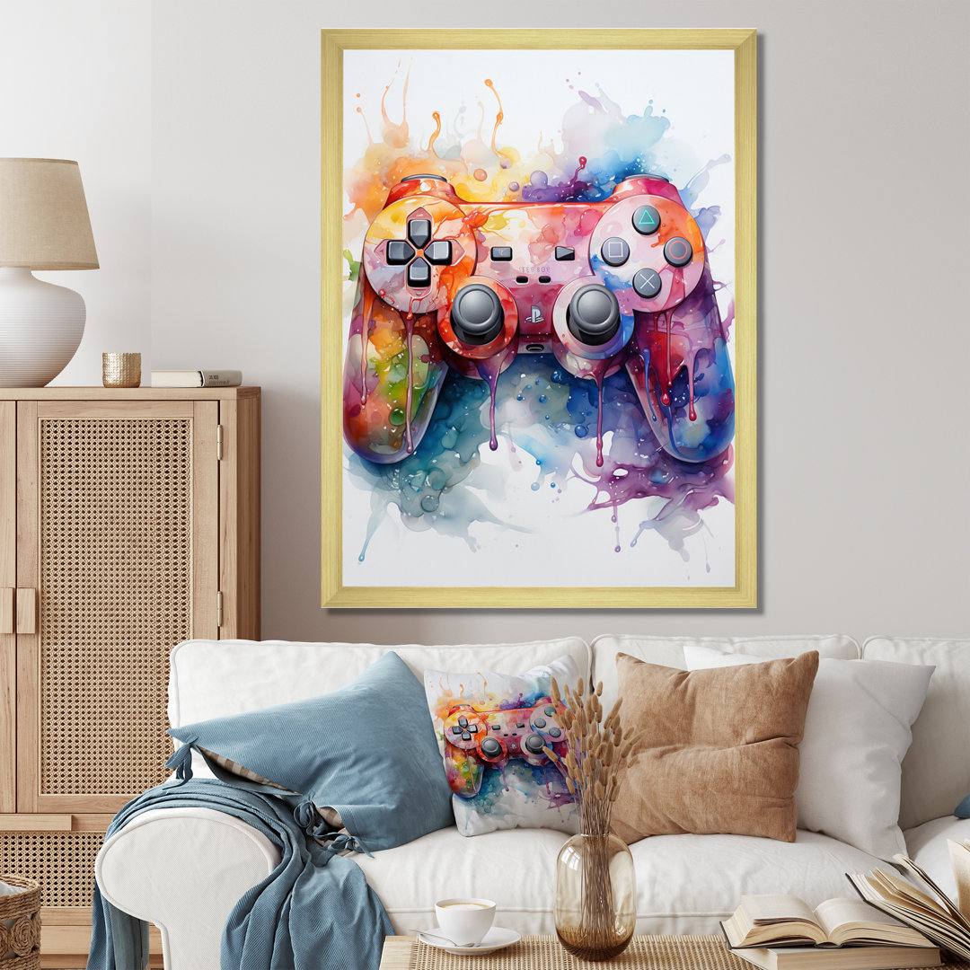 Colorful Video Game Gameplay Bliss - Video Games Framed Wall Art Red Barrel Studio® 