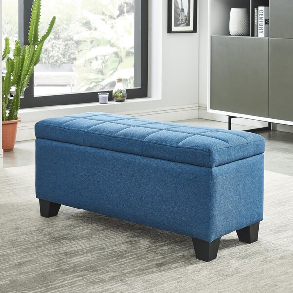 Ebern Designs Upholstered Storage Ottoman & Reviews | Wayfair