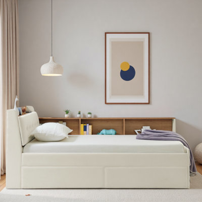 Multi-functional Daybed With Storage Headboard, Wireless Charging, 2 Storage Drawers And Led Lights by Ivy Bronx