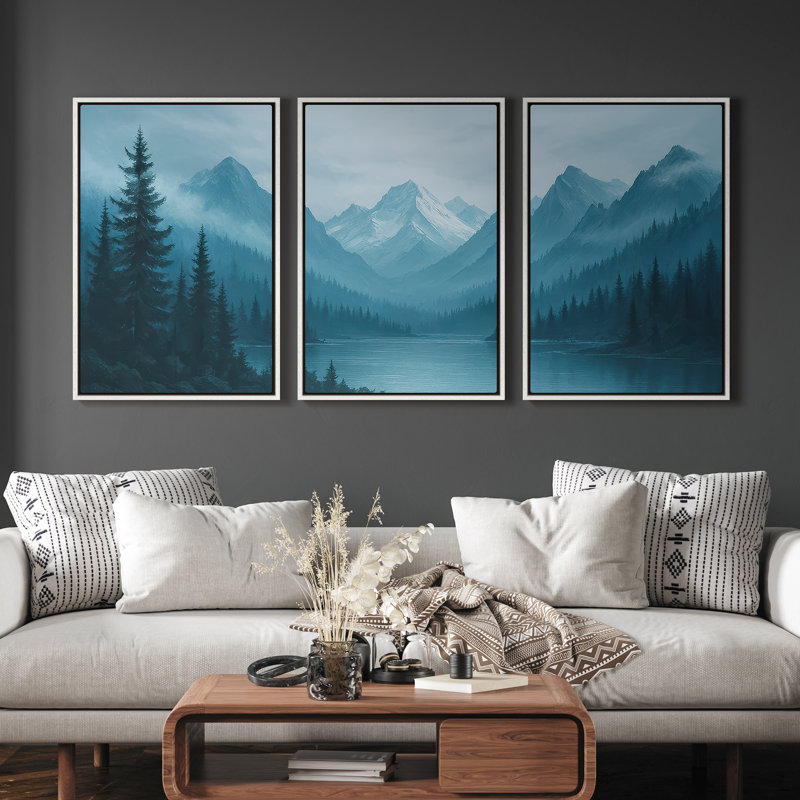 Framed Canvas Wall Art - Vintage Abstract Wall Prints for Bedroom, 36" H x 24" W, White