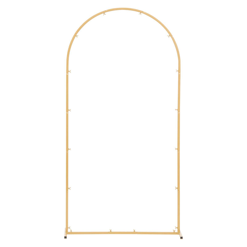 Support en arche, 6,6 x 3,3 pi, structure stable, assemblage facile, support en arche en métal doré pour le mariage, la fête d'anniversaire, la remise des diplômes, la célébration des fêtes et la décoration de la cérémonie
