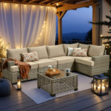 Carolle 6 - Person Outdoor Seating Group With Cushions
