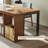 Walnut Rectangular Solid Wood Executive desk-1155903656