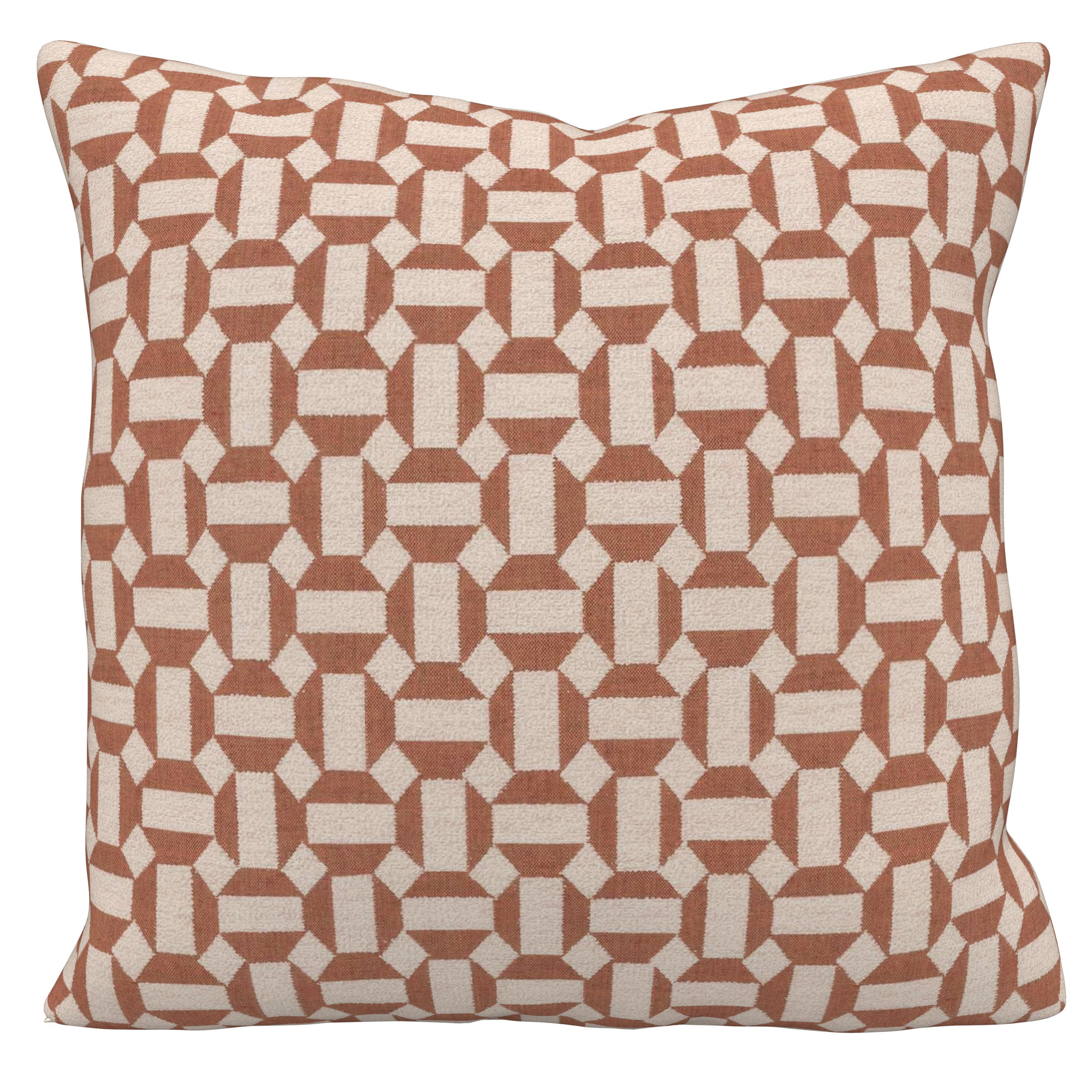 Gabi Indoor/Outdoor Throw Pillow, 20 x 20 x 3, Assemble Clay