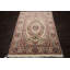 Tapis soyeux en laine nouée à la main 6 x 9 po