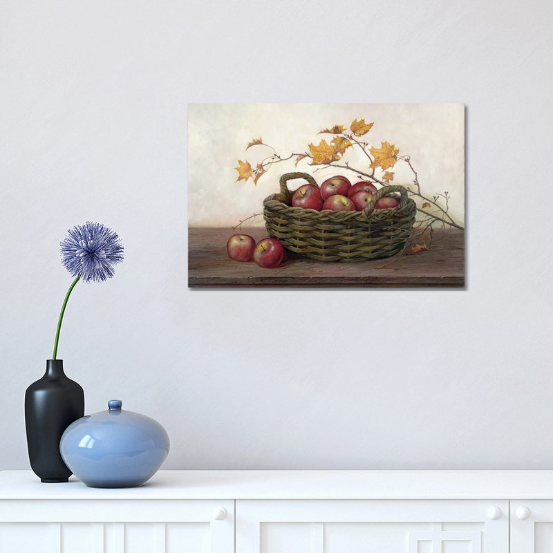 «Winesap and Maples» par Ruane Manning - reproduction d'art, H 12 po x l 18 po x 1,5 po, Toile tendue, Aucun mat