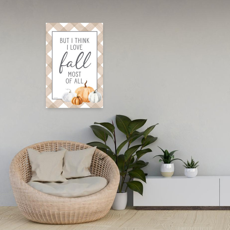 «I Love Fall», fruit contemporain, H 24 po x l 16 po